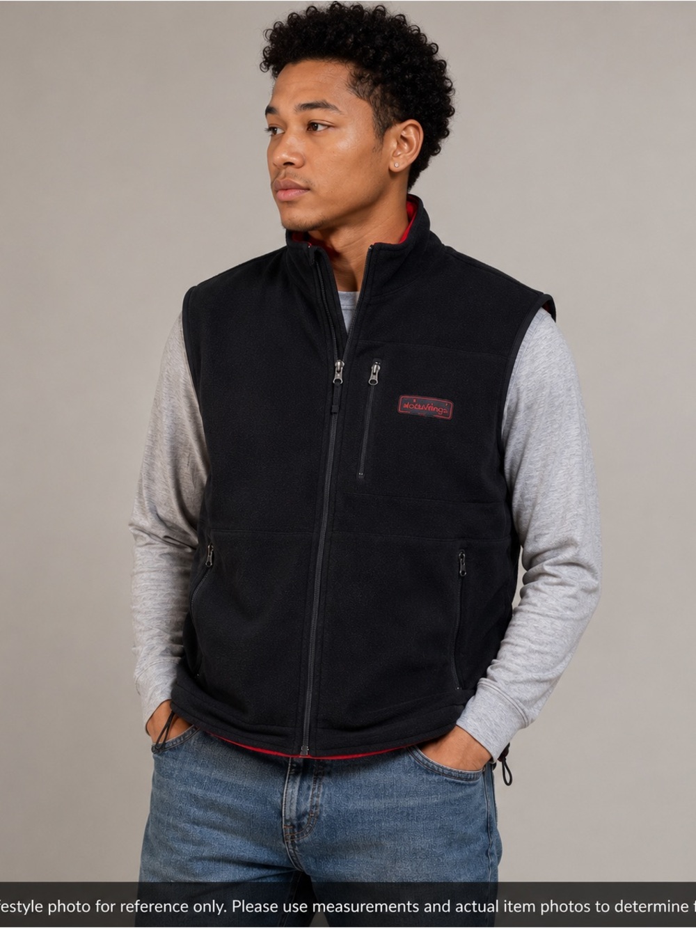 Polo Sport Ralph Lauren Vest Mens M Reversible Polartec Fleece Vintage